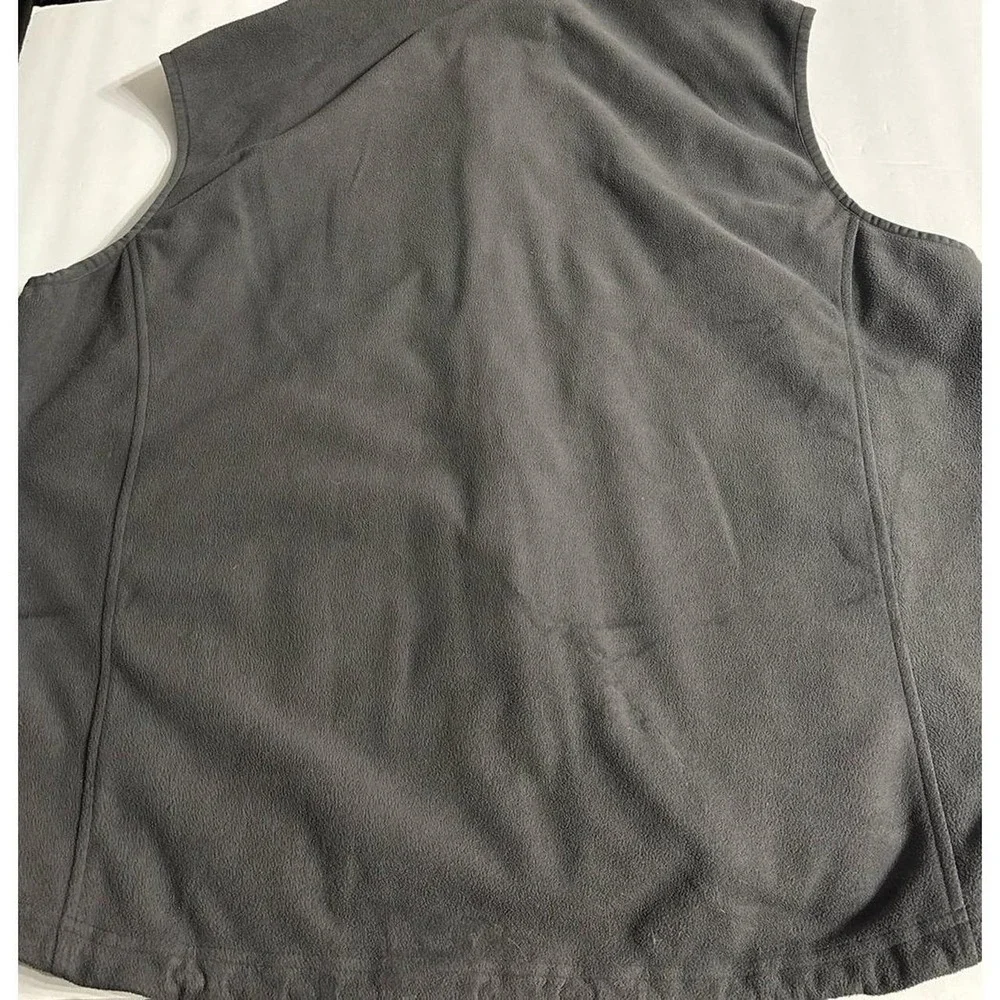 Lands End Dark Grey Fleece Vest (XL) AS IS